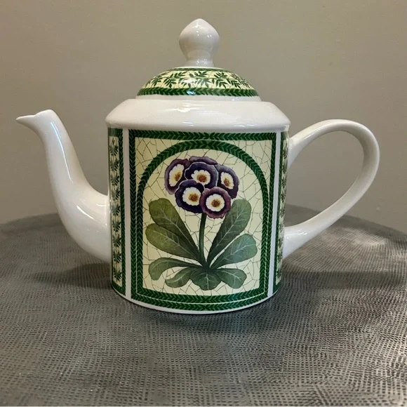 Arthur Wood ~ Primrose Botanical Vintage Large Teapot with Lid Made in England - Picture 12 of 13